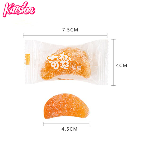 China traditional sugar coating soft orange candy