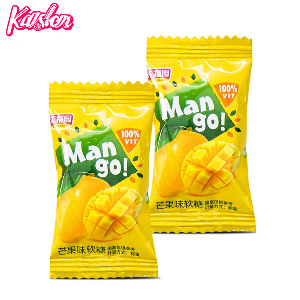 Sugar coating small size chewy mango soft candy