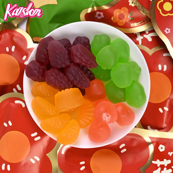 Colorful fruit gummy candy
