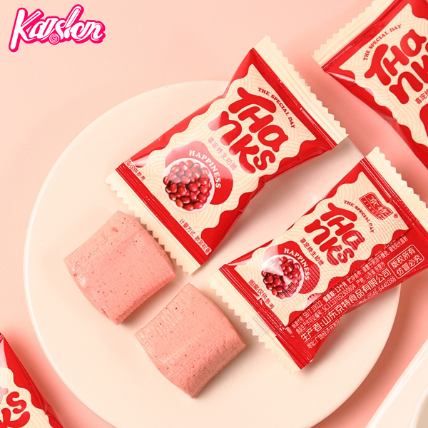 Red bean flavor milk candy