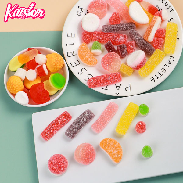 Assorted sour sweet gummy candy