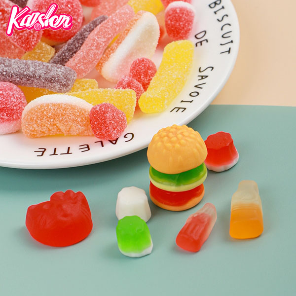 Assorted sour sweet gummy candy