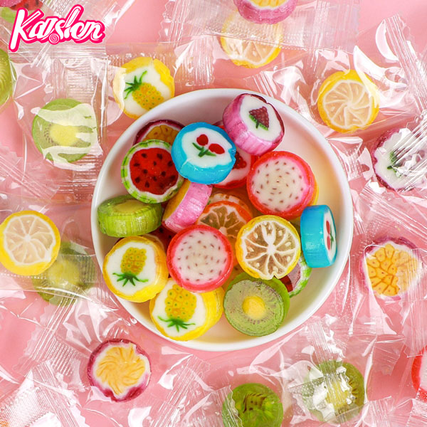 Slices pattern fruit hard candy